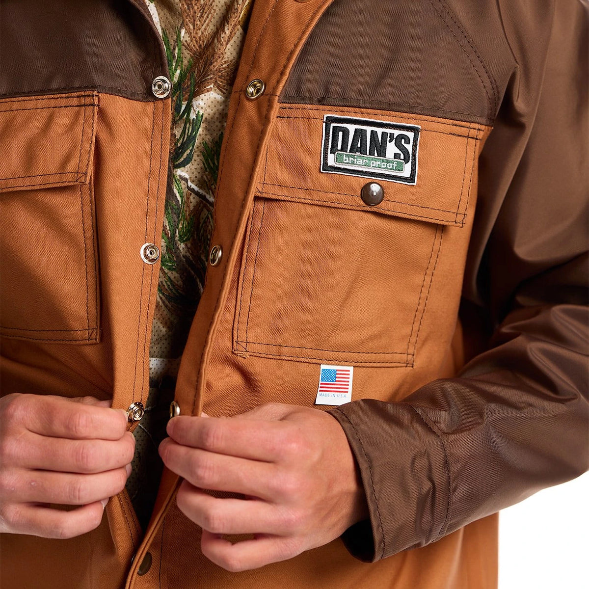 DAN'S BROWN DUCK SHIRT BROWN SLEEVE LARGE