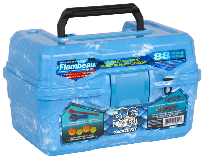 Flambeau Outdoors 355BMR Big Mouth Tackle Box 89 Piece Tackle Box Kit Plastic