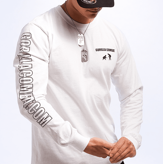 GARILLA OUTFITTERS LONG SLEEVE WHITE MED