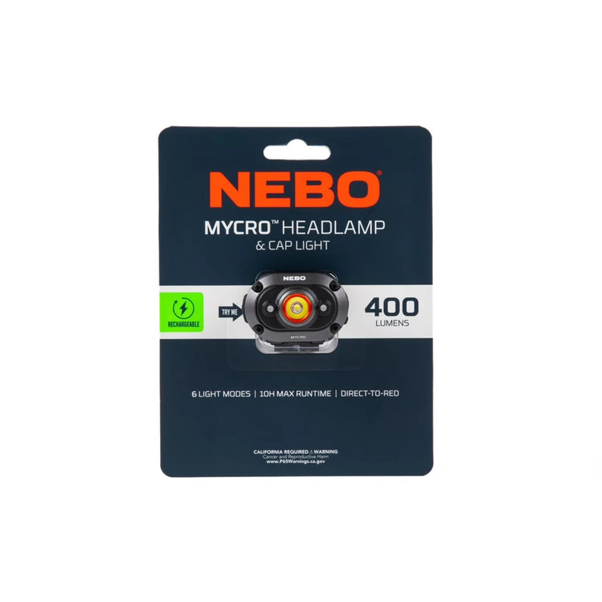 NEBO MYCRO POCKET LIGHT 400 LUM RECHARGEABLE FLASH