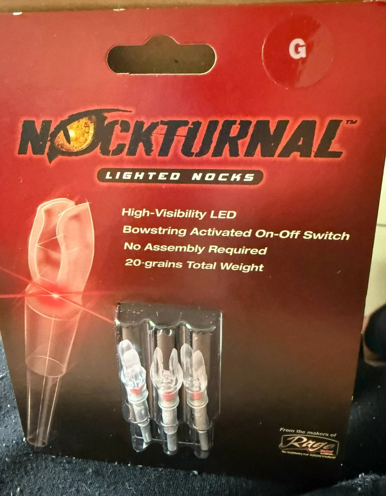 NOCKTURNAL SIZE G 3PK RED