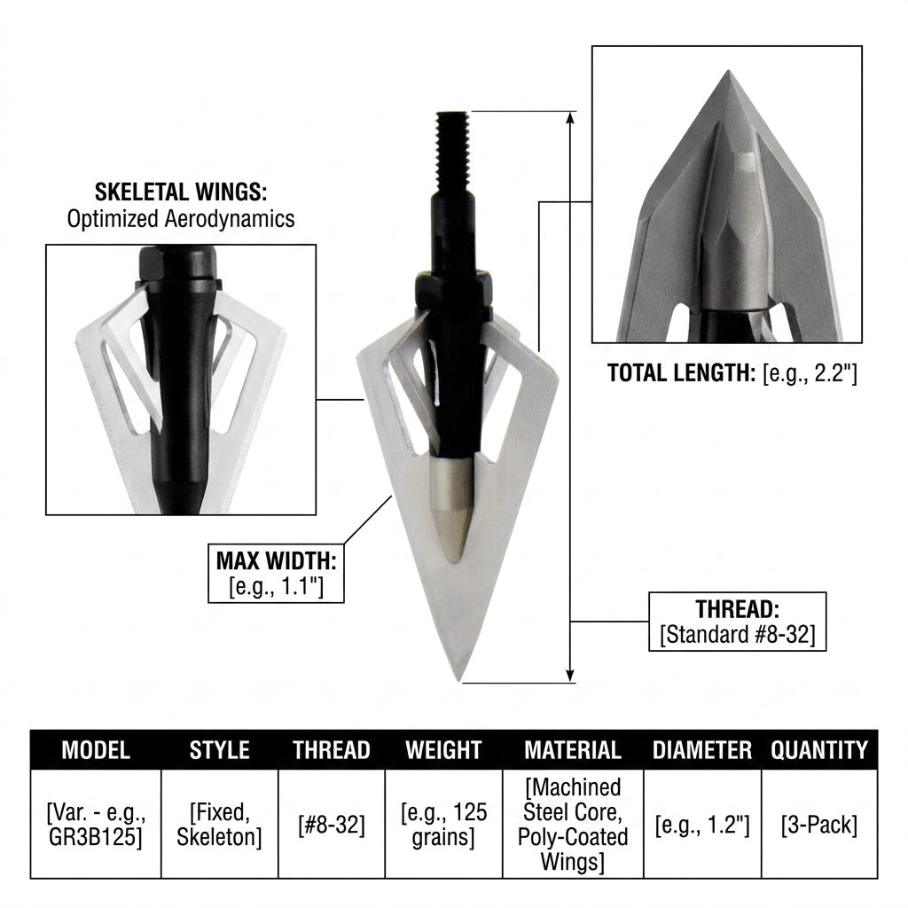 WASP SHARP SHOOTER 4BLD 200GR 1 1/8 SINGLE BEVEL MAIN BLADE