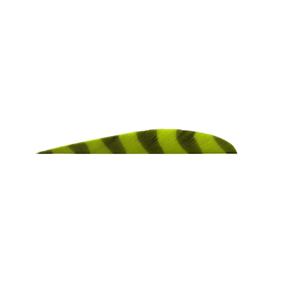 TRUFLIGHT FEATHERS 4 RW ROUND BARRED CHARTREUSE