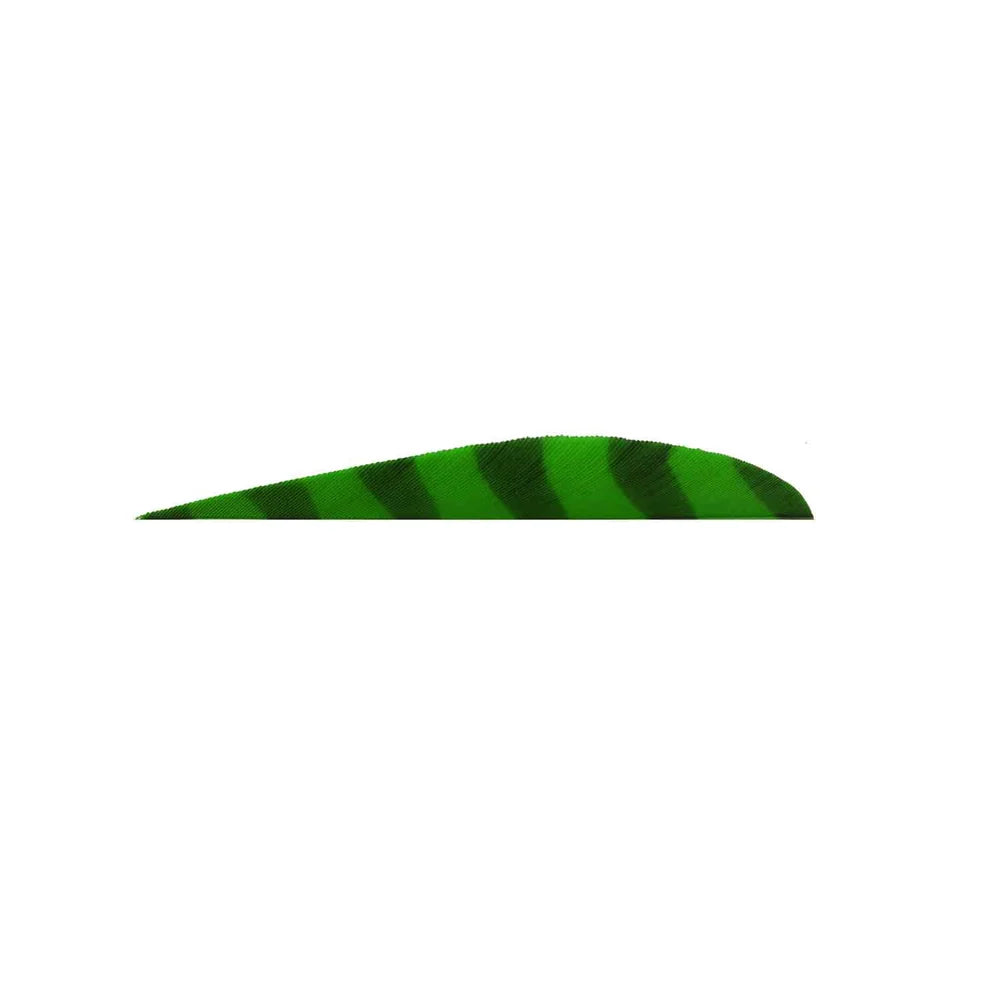 TRUFLIGHT FEATHERS 5 LW ROUND BARRED KELLY GREEN