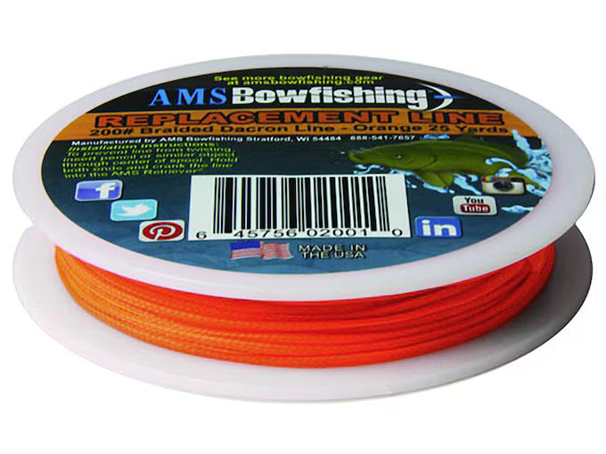 AMS 25 YDS 200# REPLACEMENT LINE ORANGE