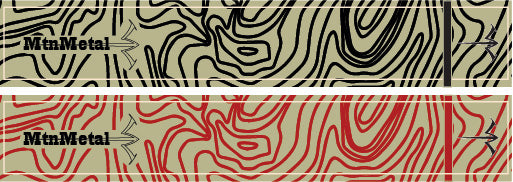 WHITE WATER BLACK MTNMETAL TAN TOPO WRAPS 5x1.125"