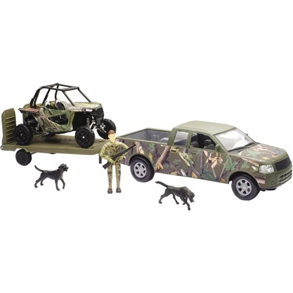 NEW RAY CAMO PICK UP W/POLARIS RZR HUNT SET