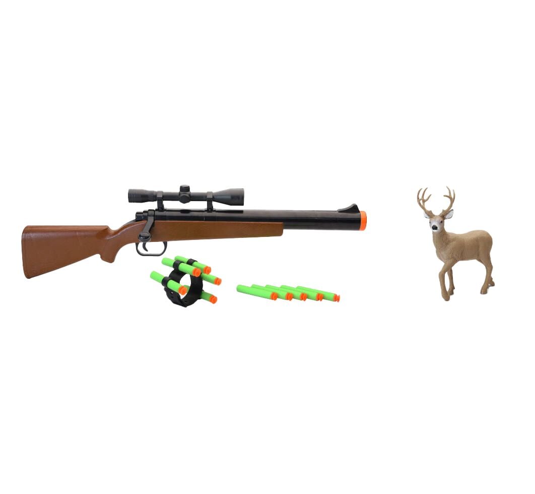 NEW RAY WILD HUNTING FOAM DART RIFLE W/DEER