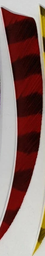 TRUFLIGHT FEATHERS 5 RW ROUND BARRED RED