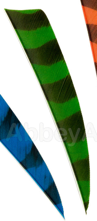 TRUFLIGHT FEATHERS 5 RW SHIELD BARRED GREEN