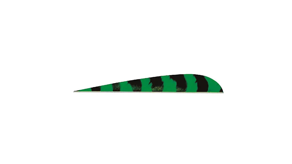TRUFLIGHT FEATHERS 4 RW ROUND BARRED GREEN