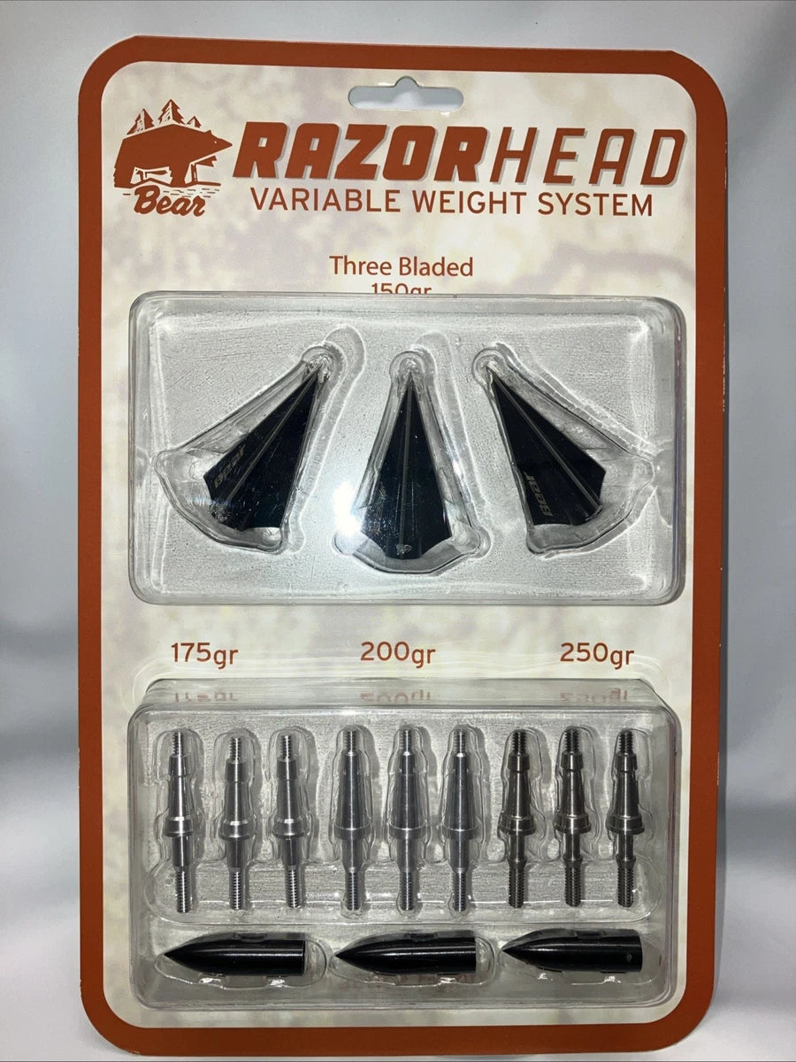 BEAR RAZORHEAD 3 BLADE VARIABLE WEIGHT SYSTEM